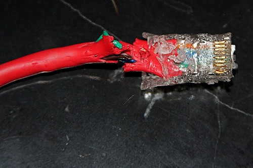 Damaged Ethernet Cable