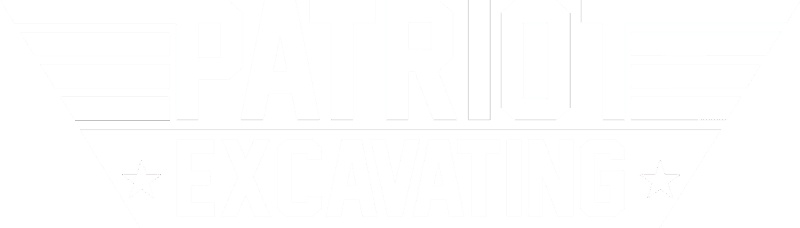Patriot Excavating Logo White