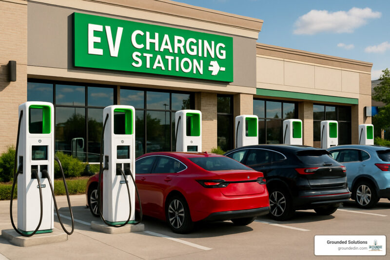 Commercial electric vehicle charging