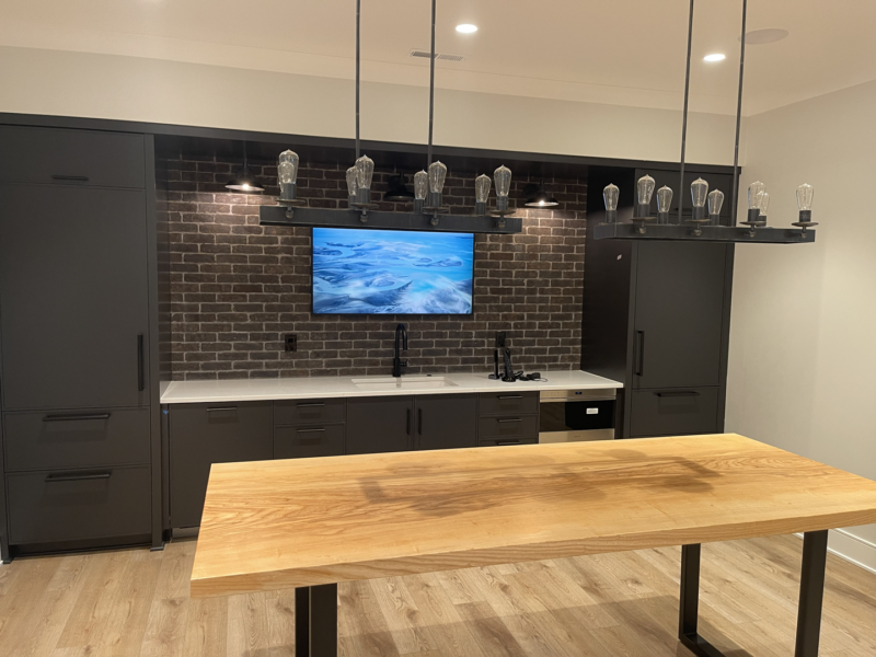 matte black pendant lights with Edison bulbs and exposed hardware - industrial light fixtures