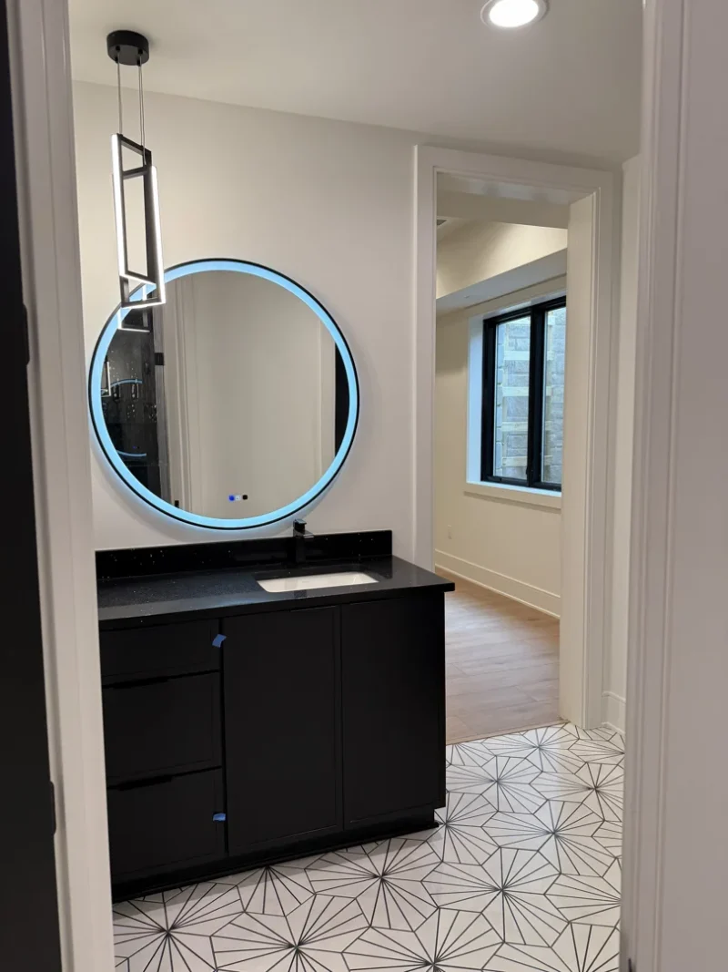 Storm clouds over an Indianapolis suburb with smart home systems - Lutron Certified Installers in Indiana