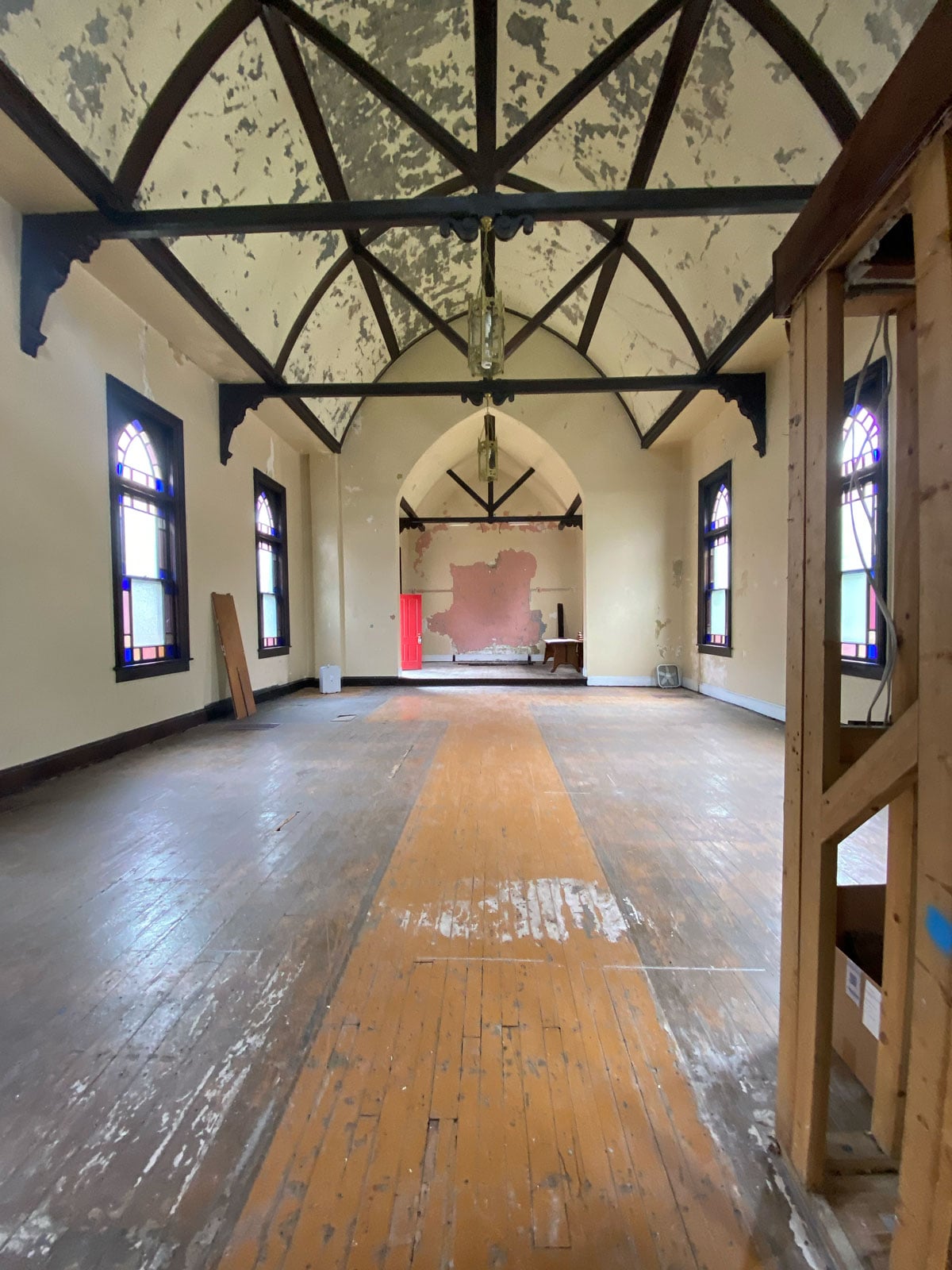 historic church sanctuary vaulted ceiling renovation indianapolis